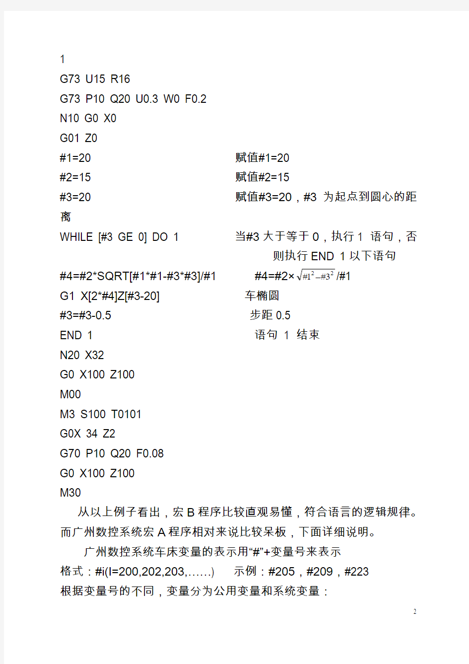 广州数控车床与FANUC数控车床宏程序的不同点