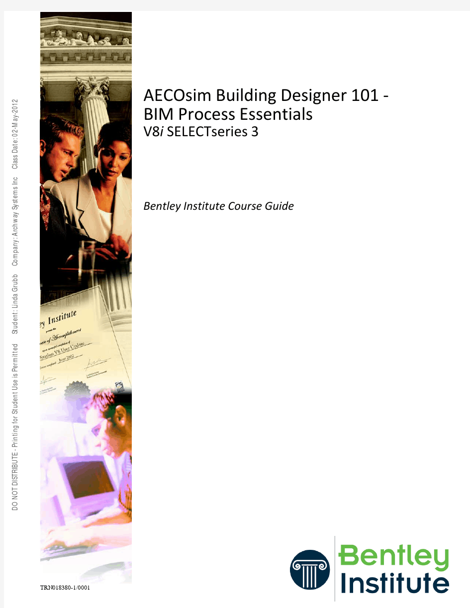 AECOsim Building Designer 101 BIM Process Essentials TRN018380-1-0001_Linda_Grubb_842095