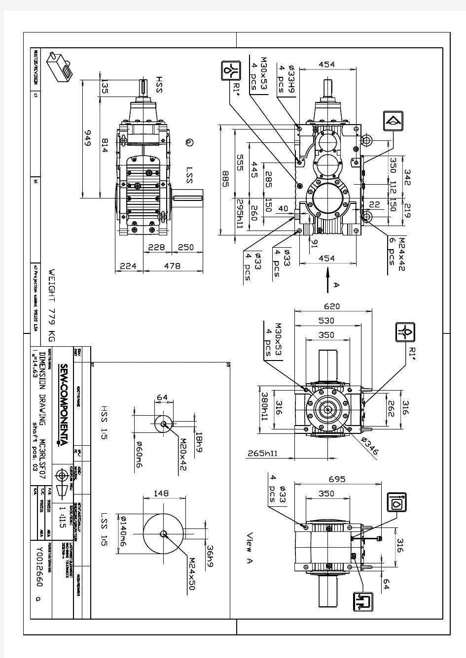 SEW减速机CAD图