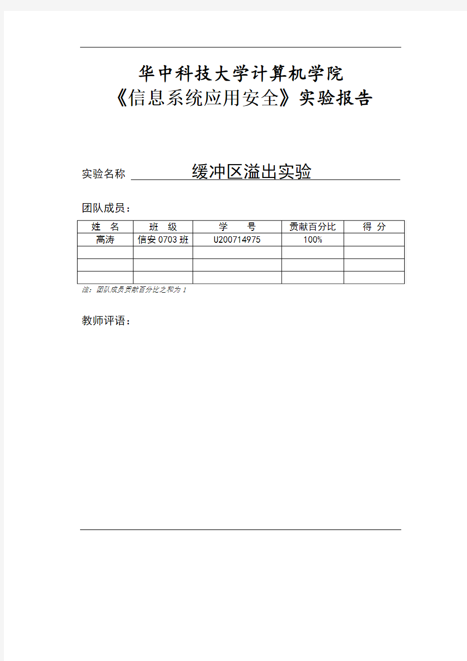 缓冲区溢出实验报告