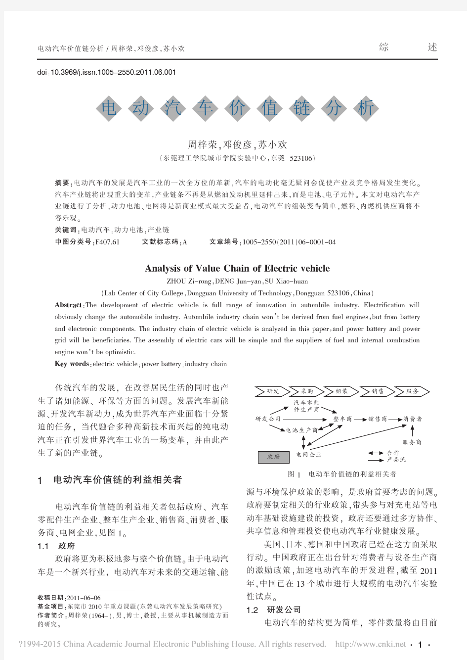 电动汽车价值链分析_周梓荣