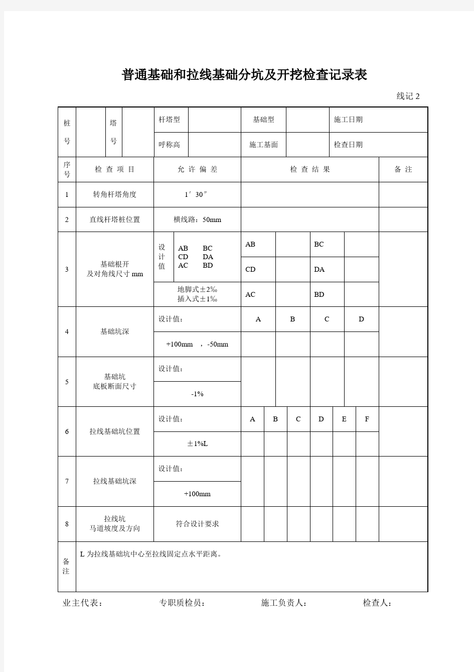 工程监理检查记录表