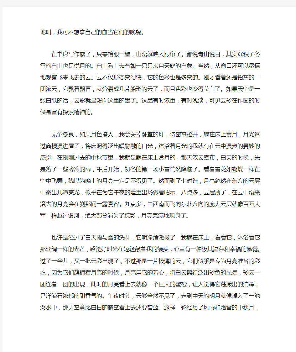 迟子建散文有哪些文章