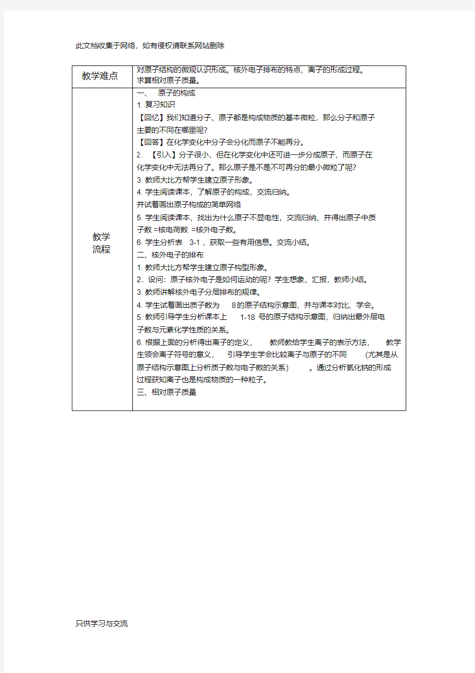 九年级化学集体备课记录