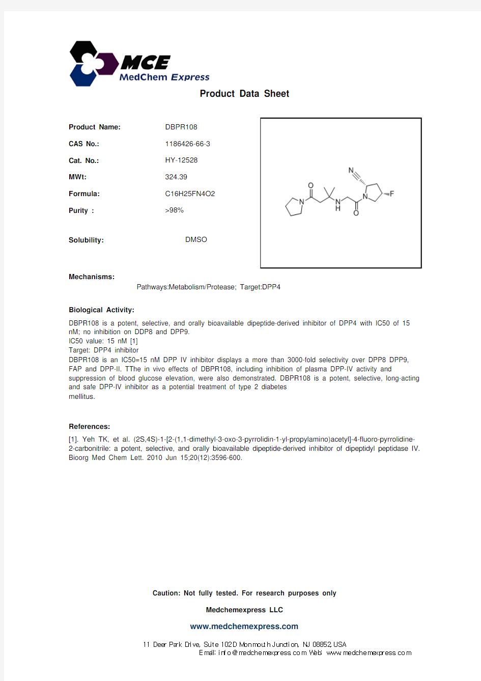 DBPR108_1186426-66-3_DataSheet_MedChemExpress