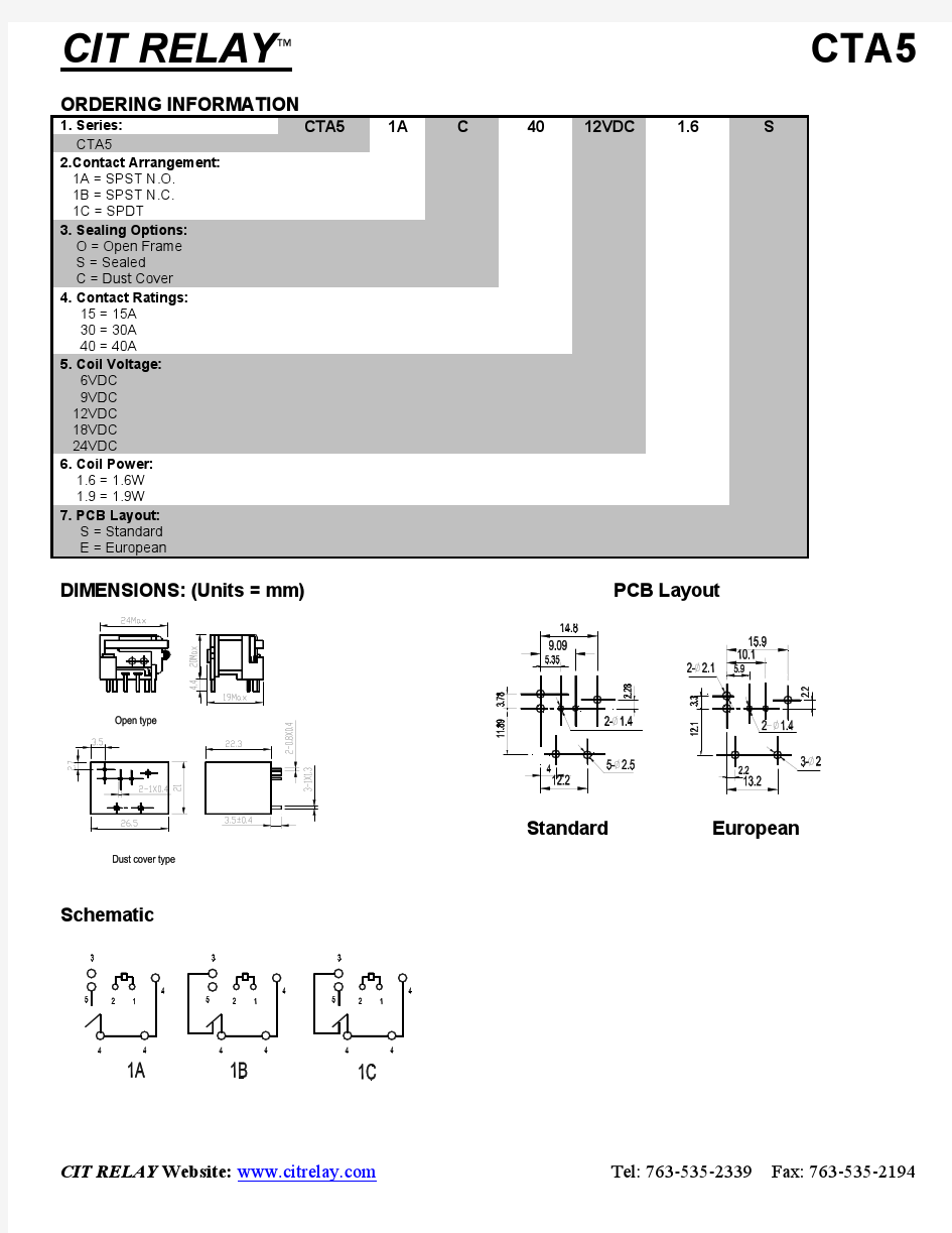 CTA51AO409VDC1.6E中文资料