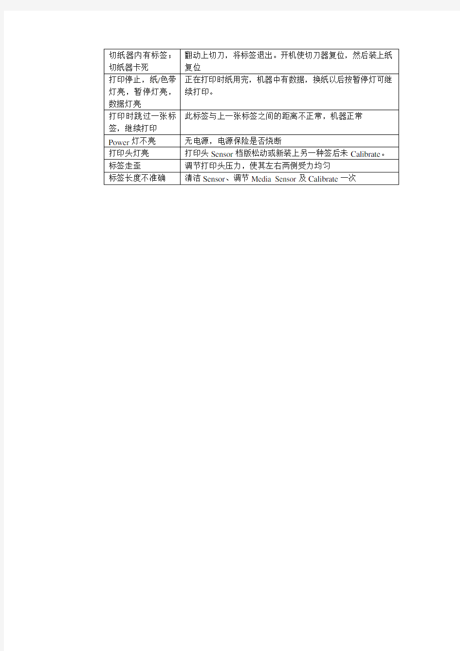 斑马打印机常见故障及解决办法