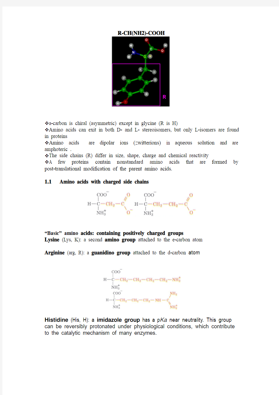 分子生物学Chapter 2  Protein Structure