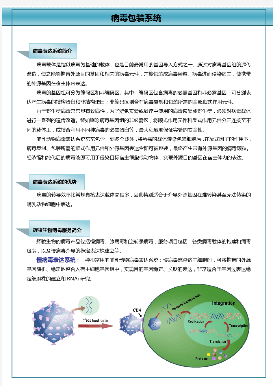 (慢病毒-腺病毒-逆转录病毒)三种病毒表达系统的异同点