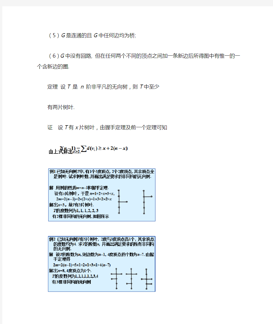 离散数学第九章树知识点总结