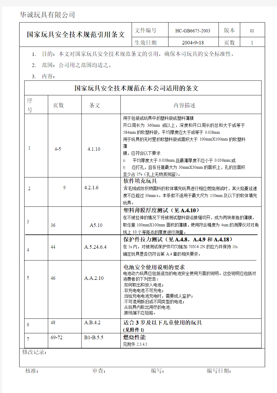 国家玩具安全规范条文