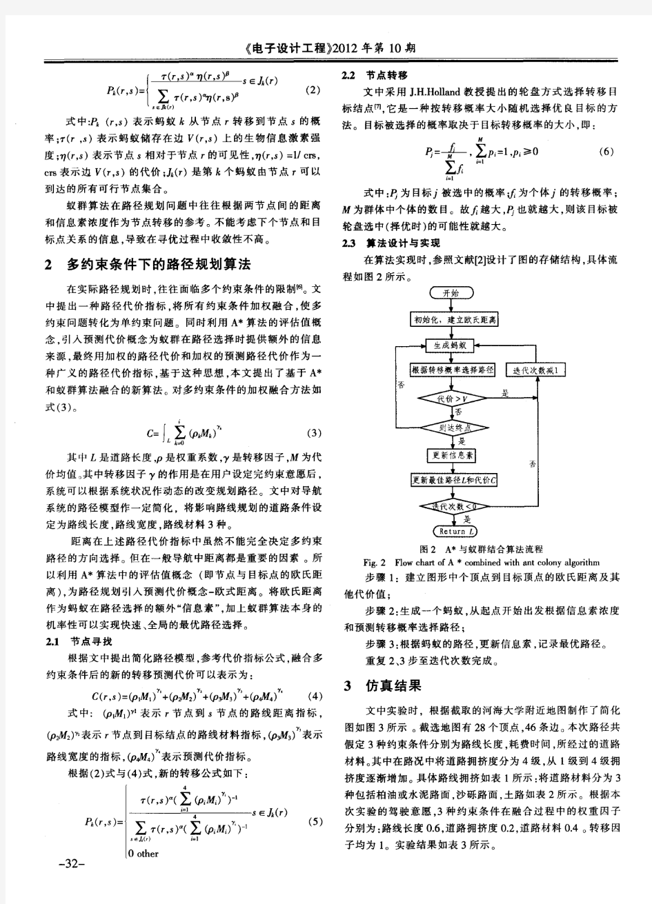 一种多约束条件下路径规划算法研究