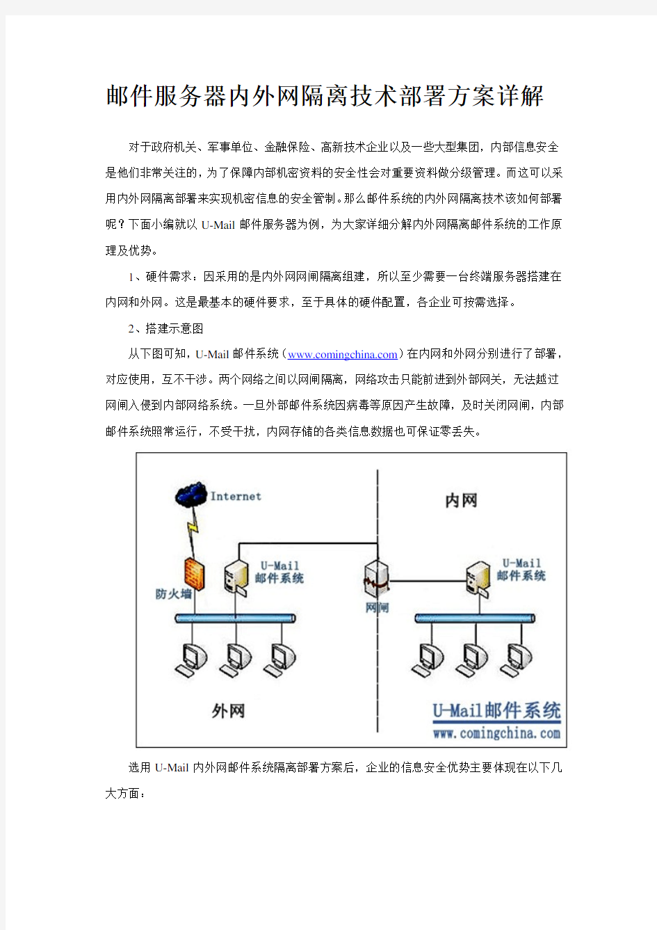 邮件服务器搭建方案