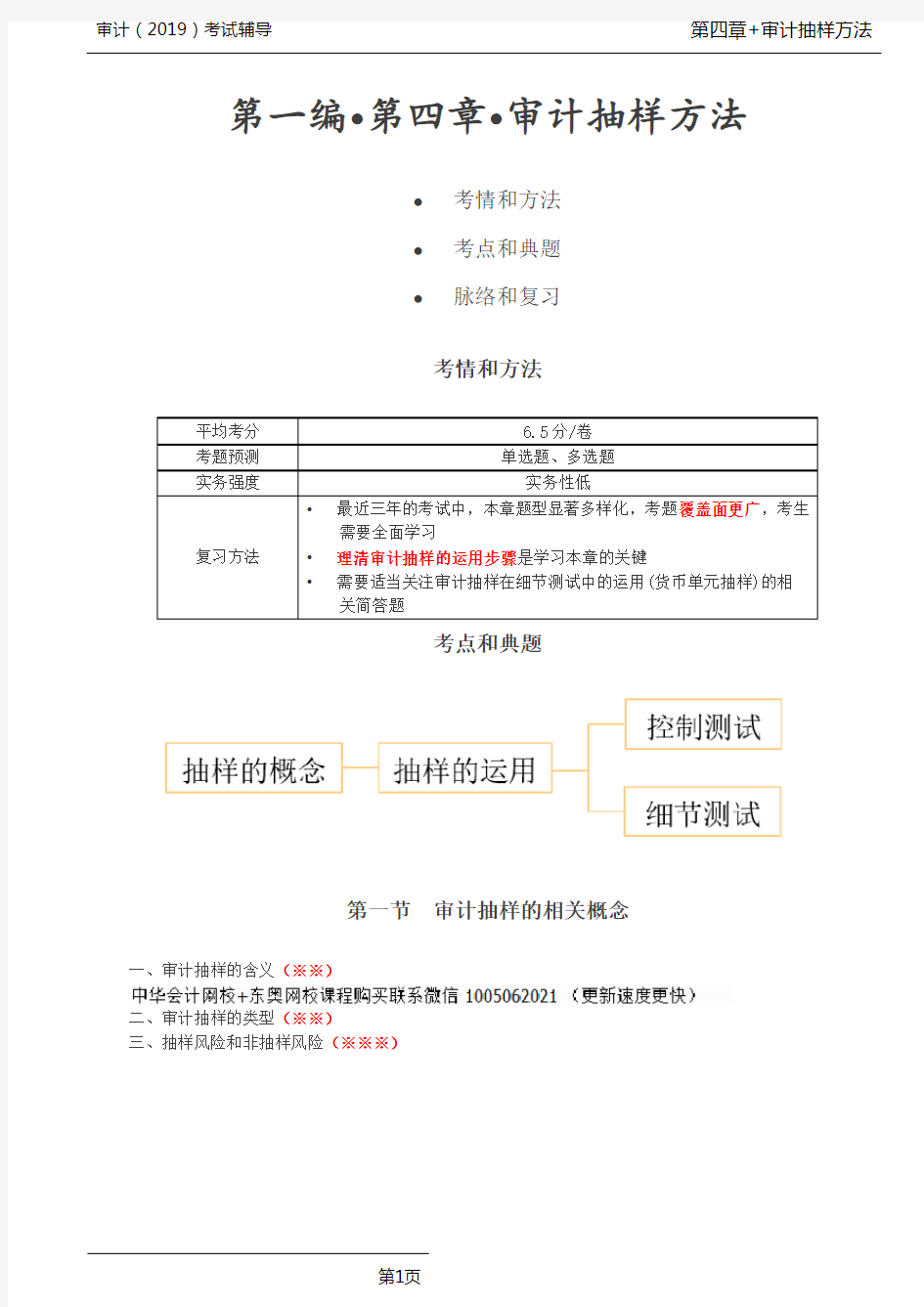 第49讲_审计抽样的含义和类型