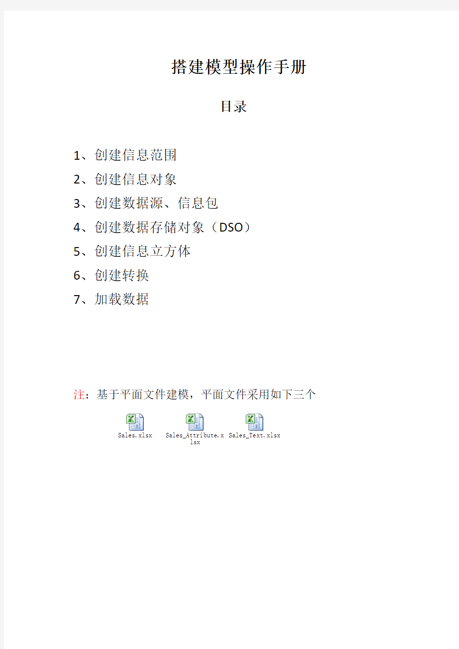 搭建模型操作手册