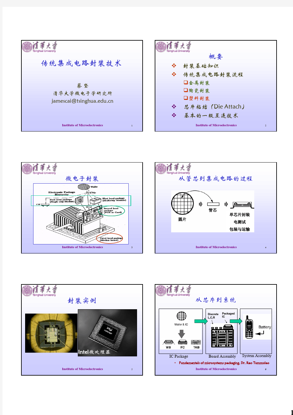 传统集成电路封装技术