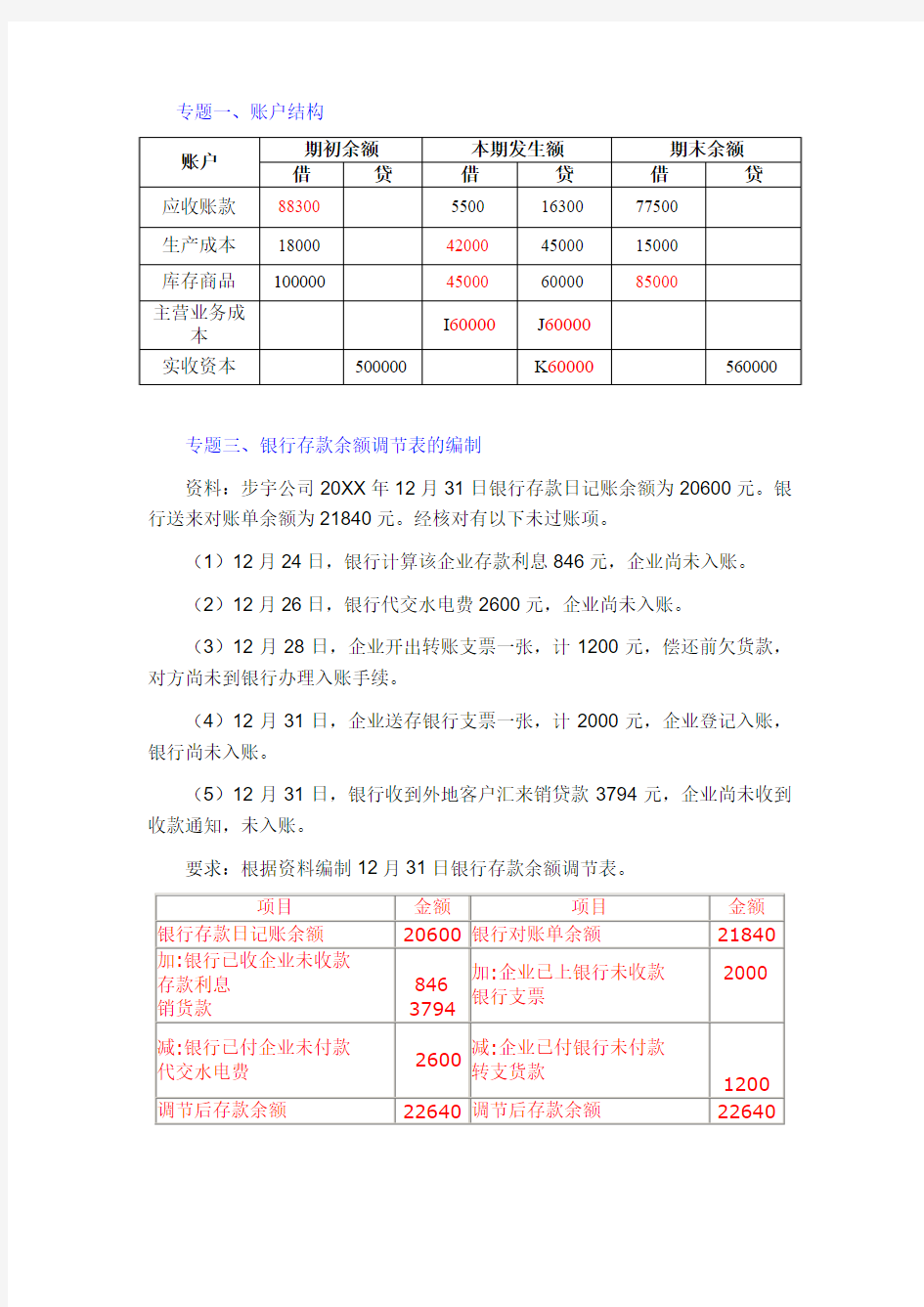 计算分析题总结专题答案