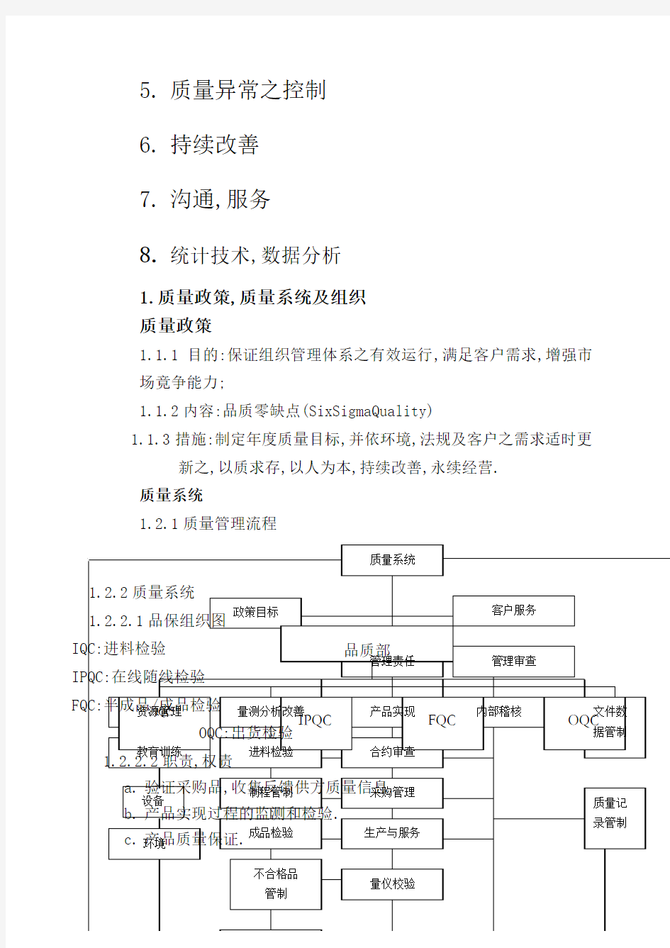 企业品质管理规划