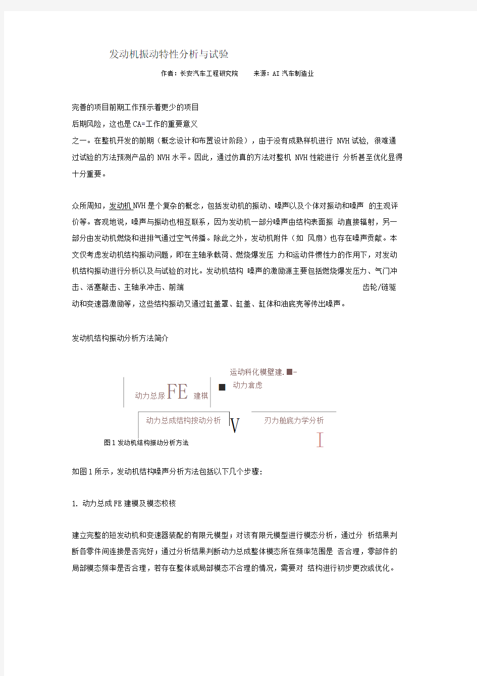 发动机振动特性分析与试验(精)