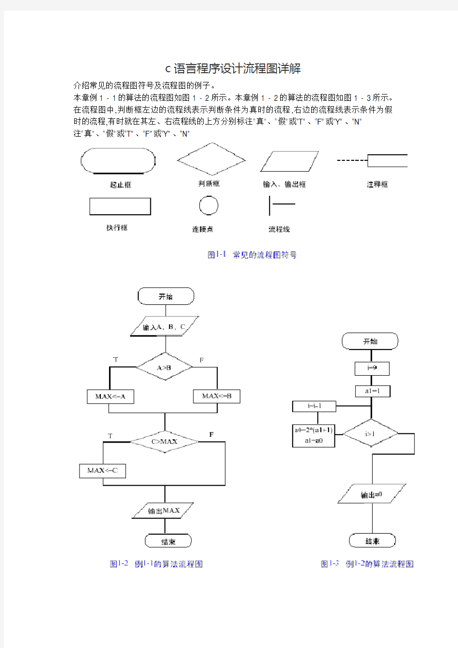 c语言程序设计流程图详解