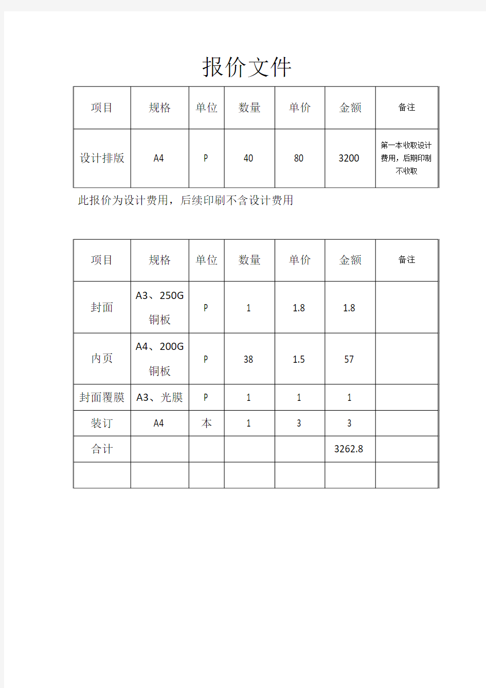 报价文件