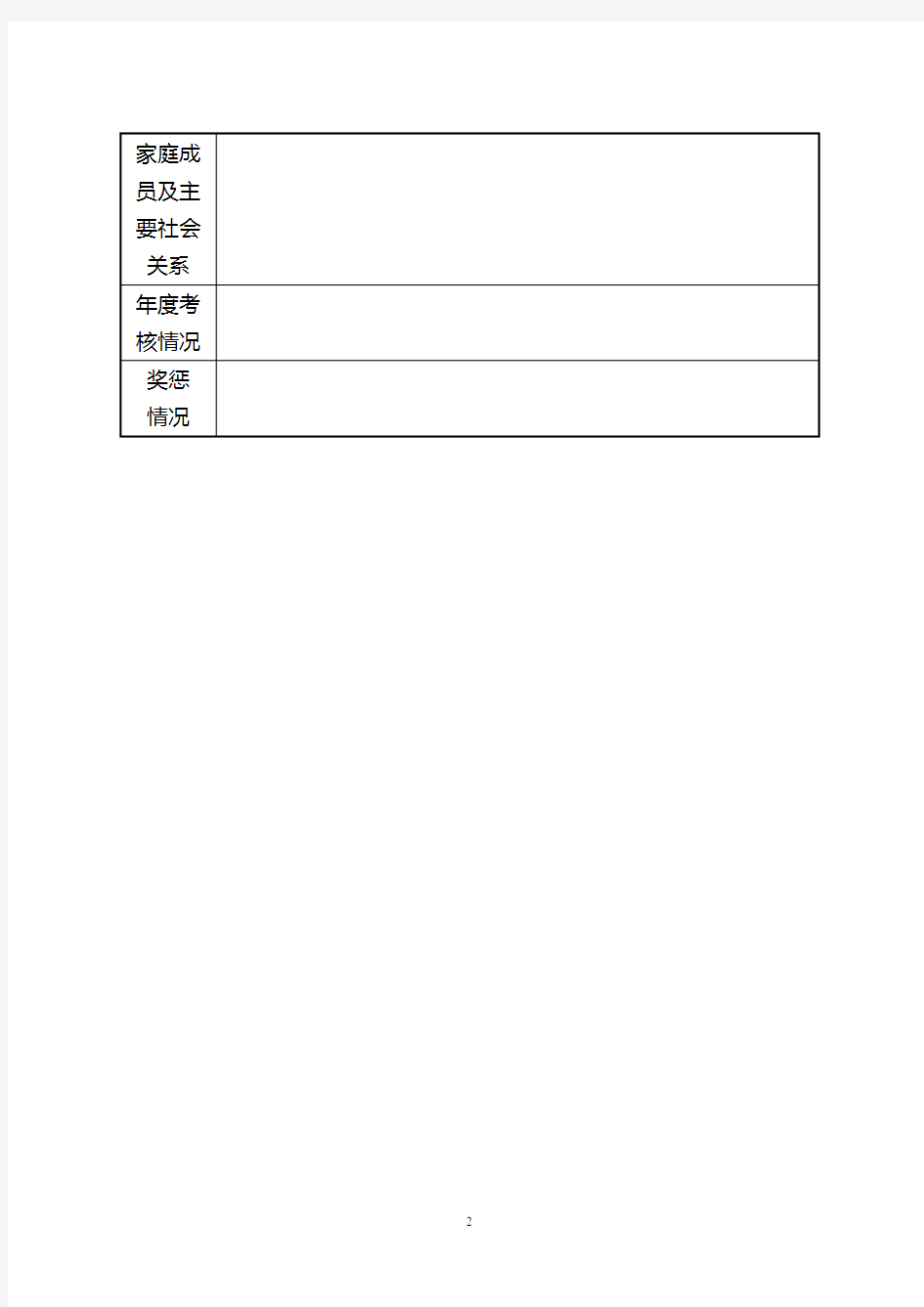 公开遴选公务员报名登记表