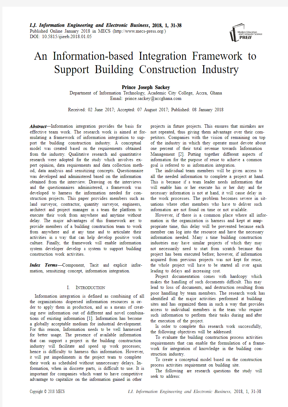 支持建筑业的信息化集成框架(IJIEEB-V10-N1-5)
