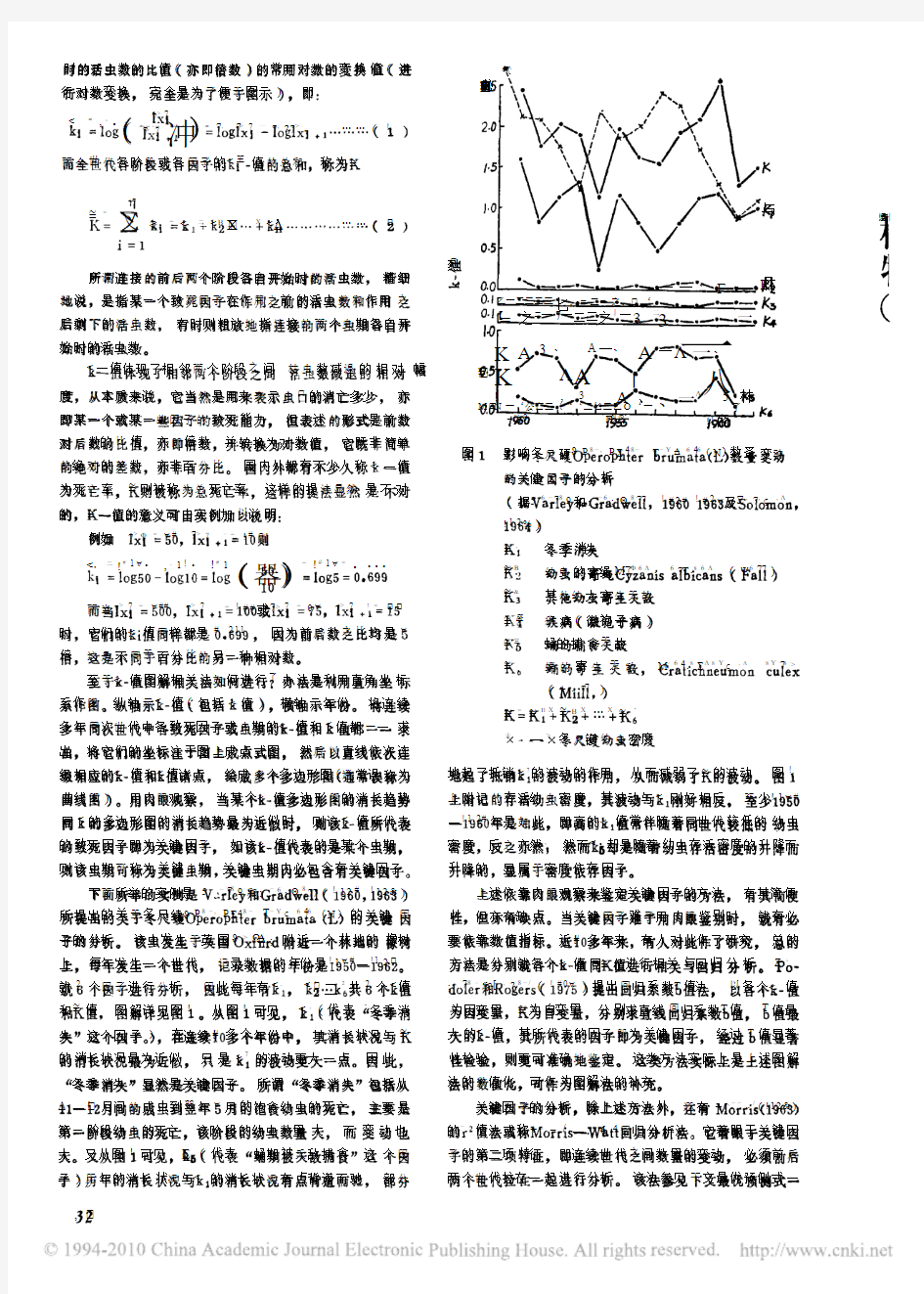 昆虫生命表数据的分析和利用