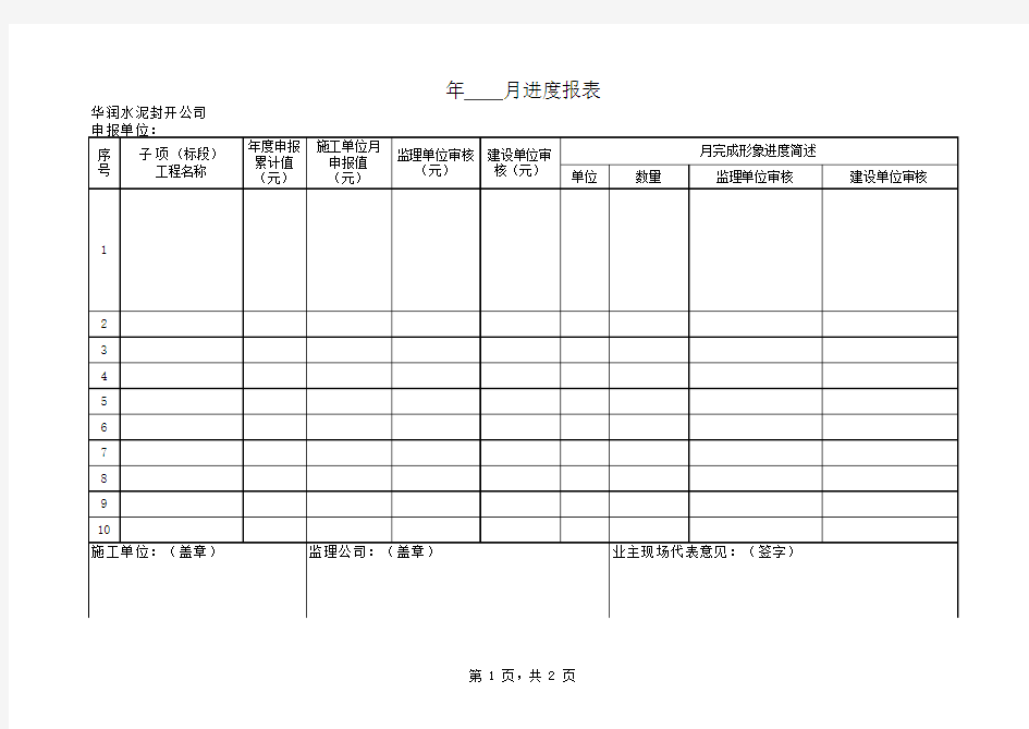 形象进度审批表