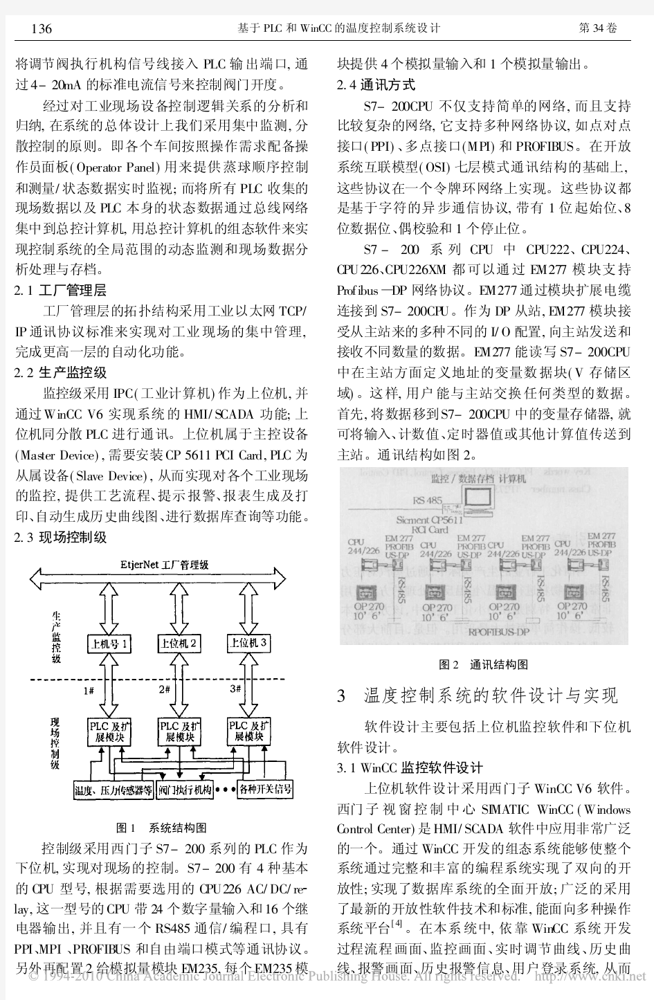 基于PLC和WinCC的温度控制系统设计_杨军