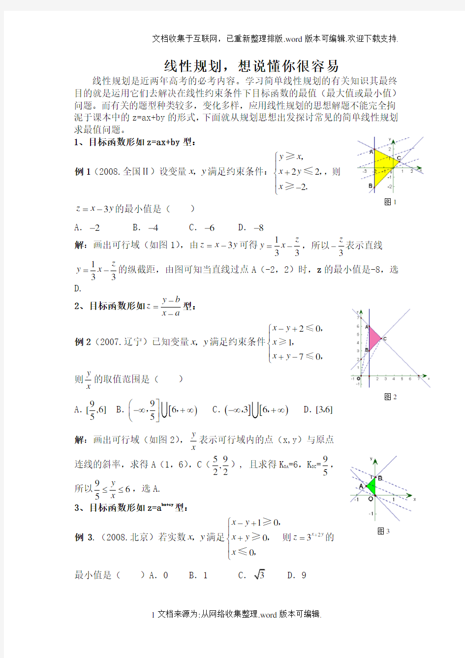 线性规划所有类型总结(很全的)