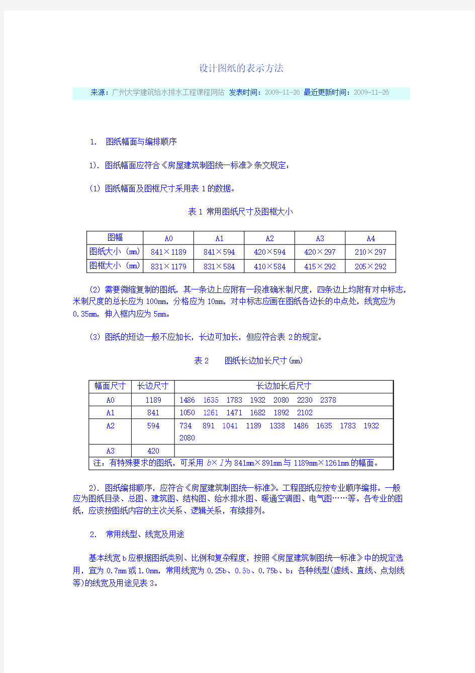 设计图纸线宽要求概览