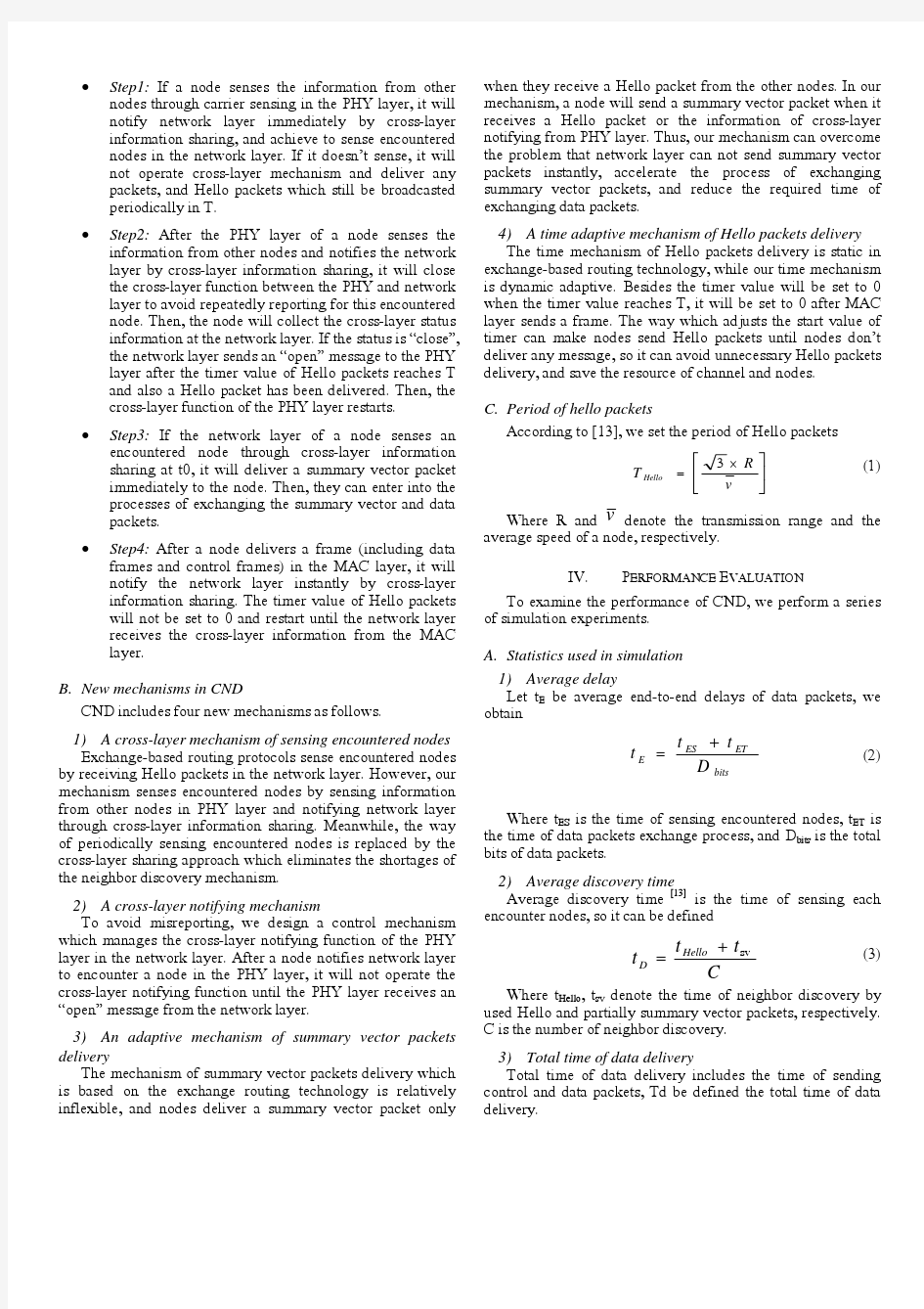 cross-layer neighbor sense