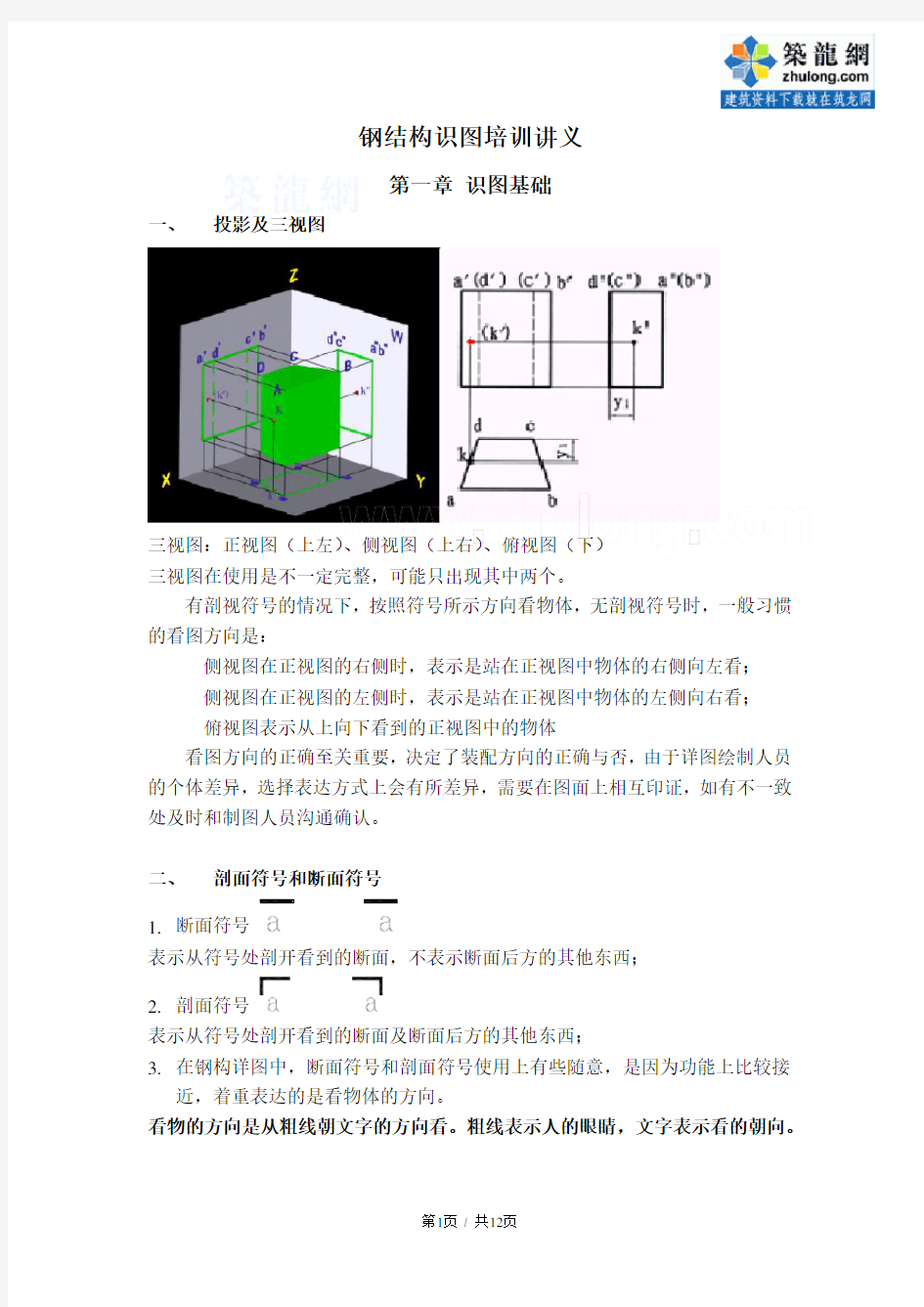 钢结构识图基础知识培训讲义(图文并茂)