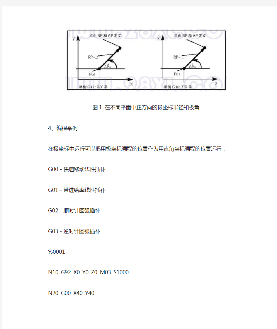 华中“世纪星”数控系统极坐标编程说明