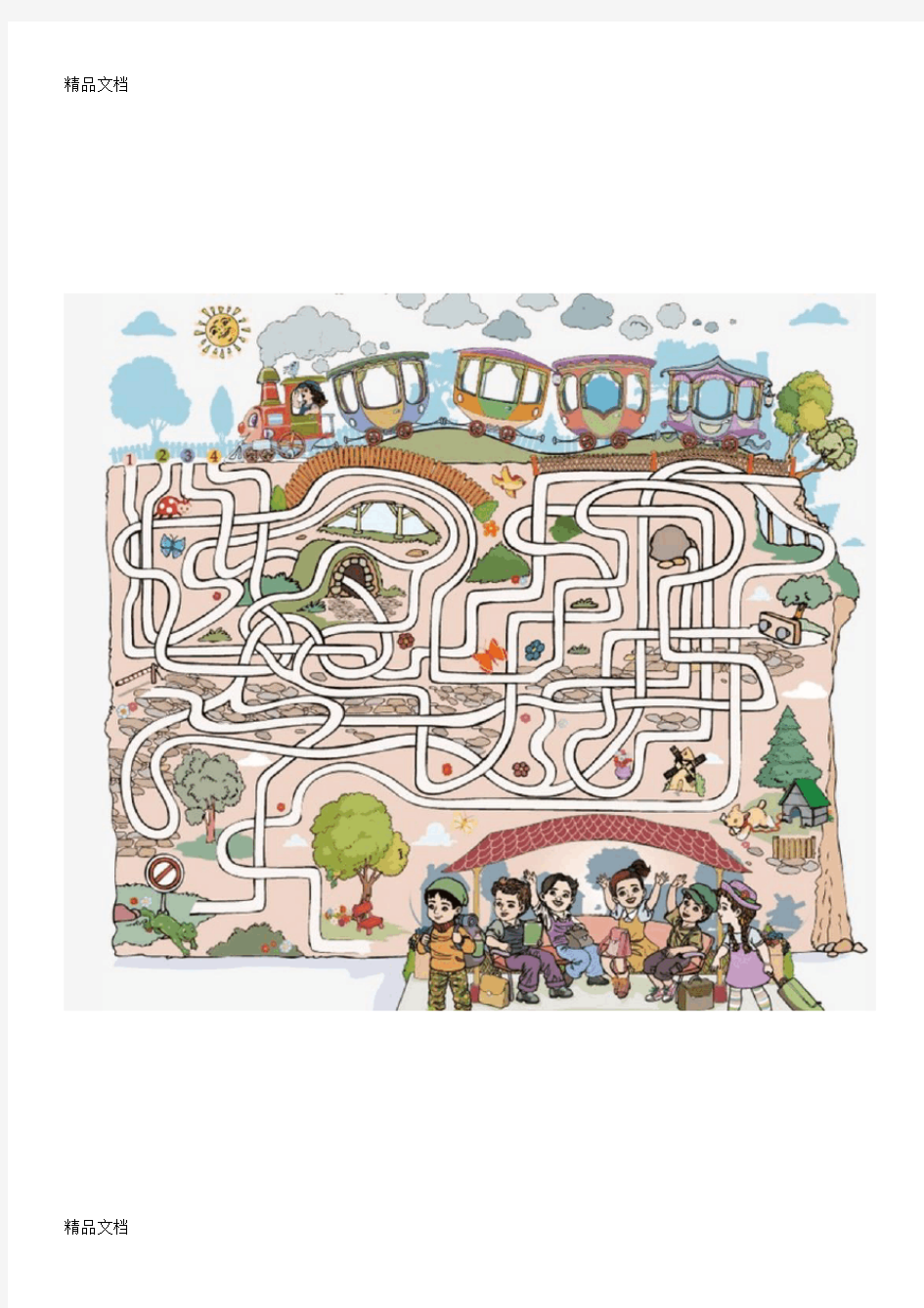 儿童迷宫图--清晰可直接打印word版本