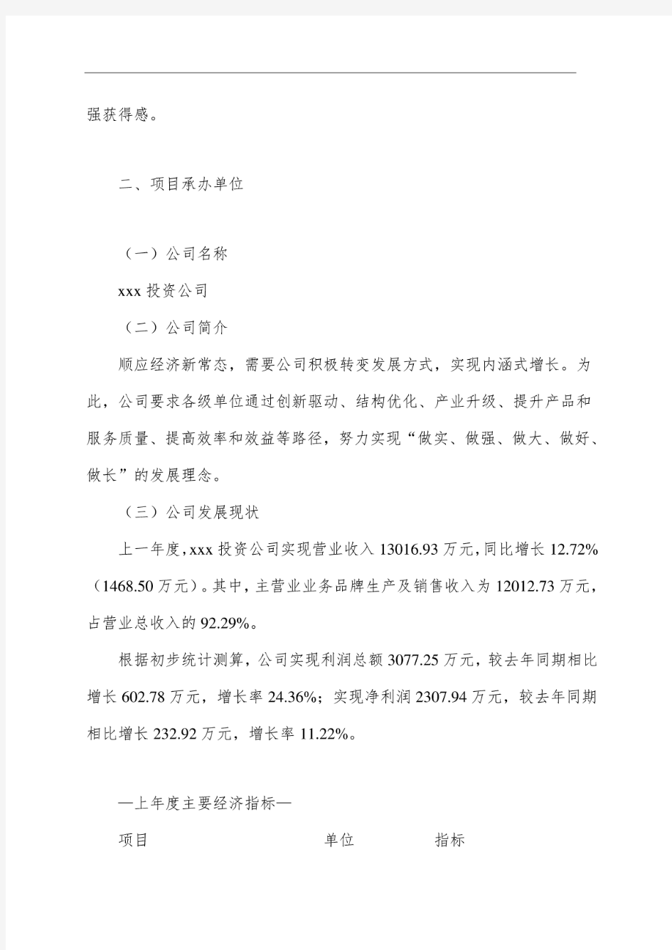 品牌项目创业计划书