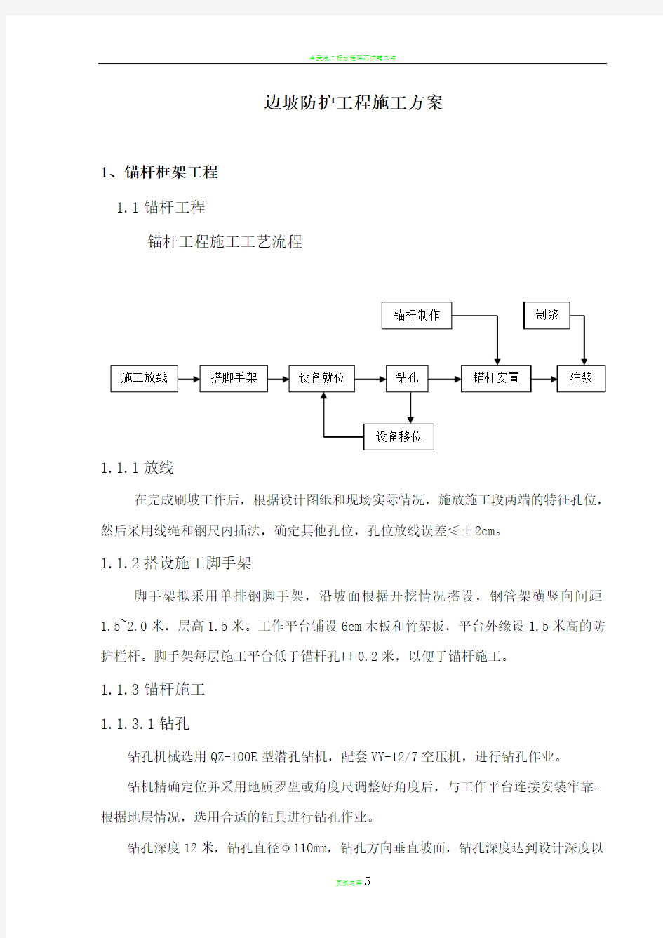 边坡防护工程施工方案44839