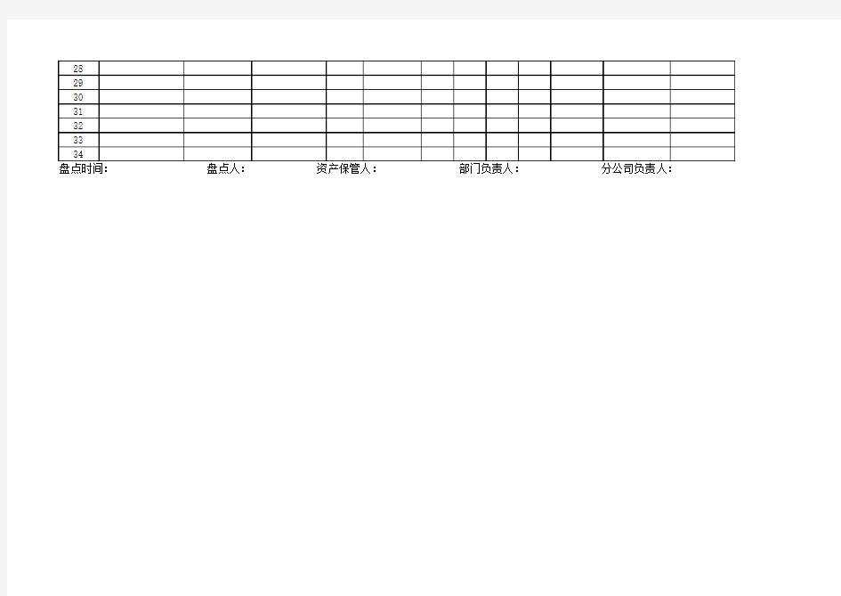Excel表格模板：公司固定资产盘点表