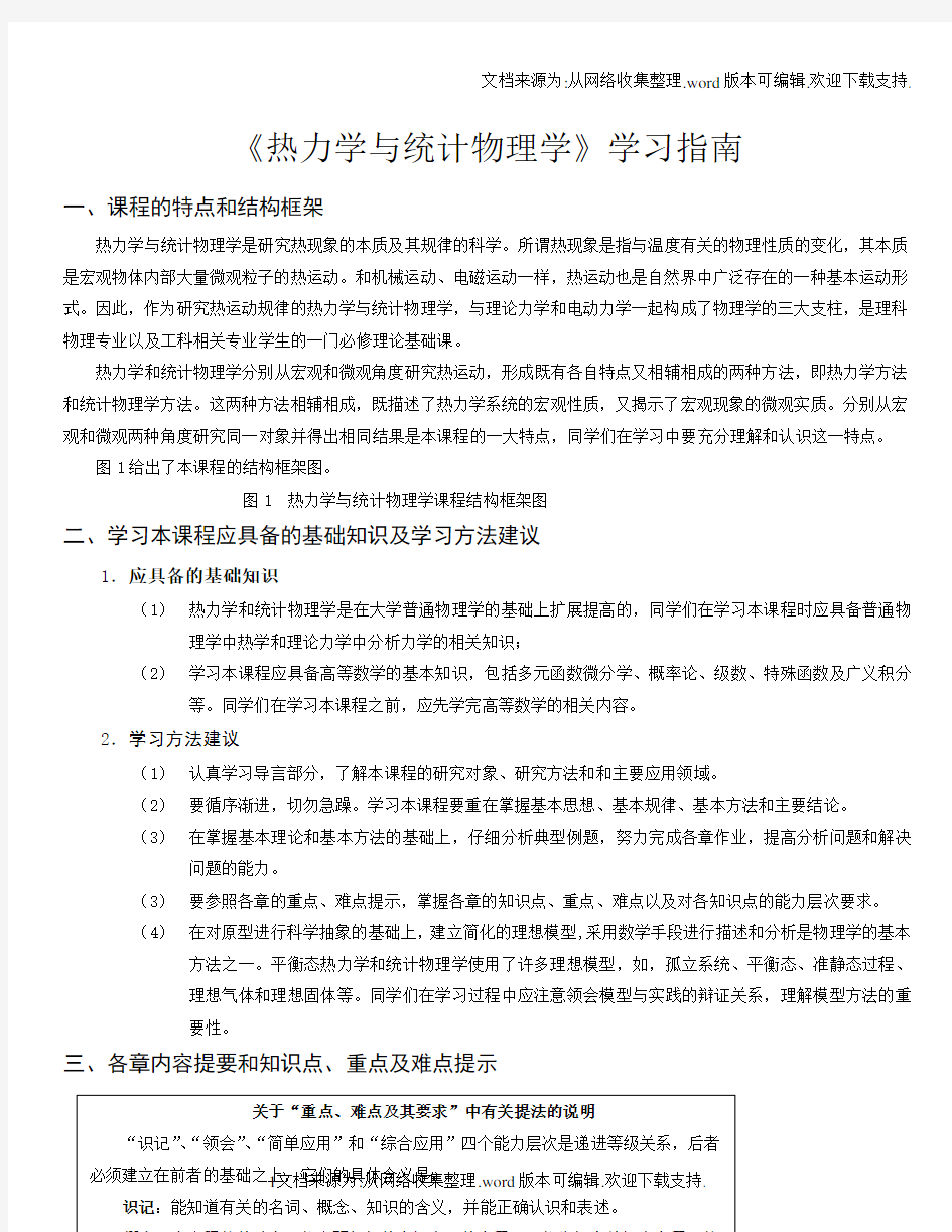 热力学与统计物理学学习指导