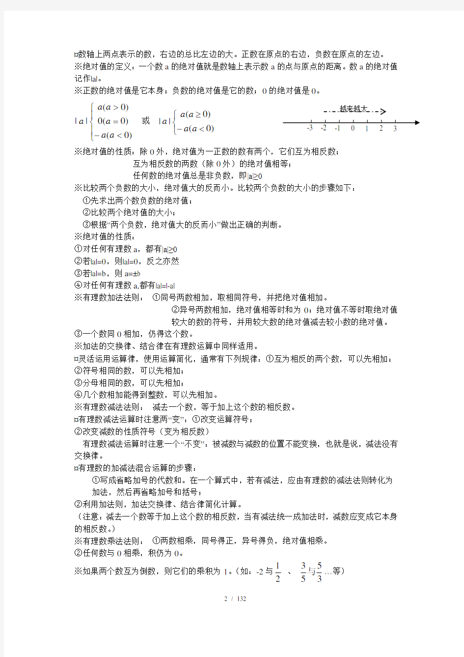 初一数学知识点梳理及典型例题新选