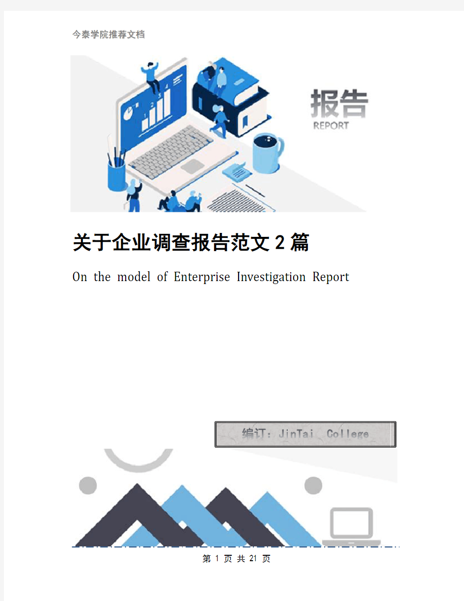 关于企业调查报告范文2篇