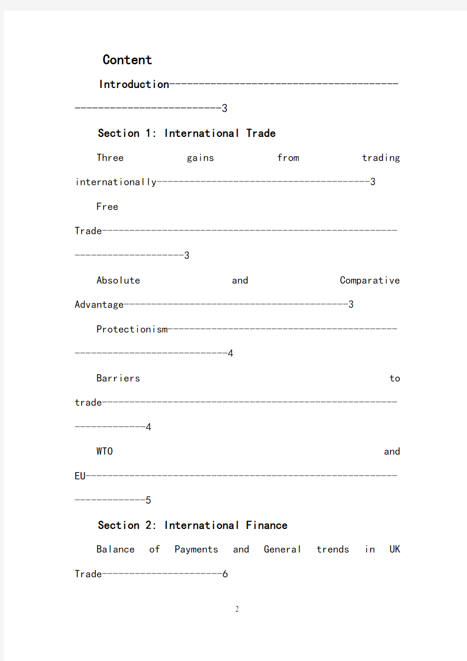 hnd-economicsthe-world-economy世界经济学报告