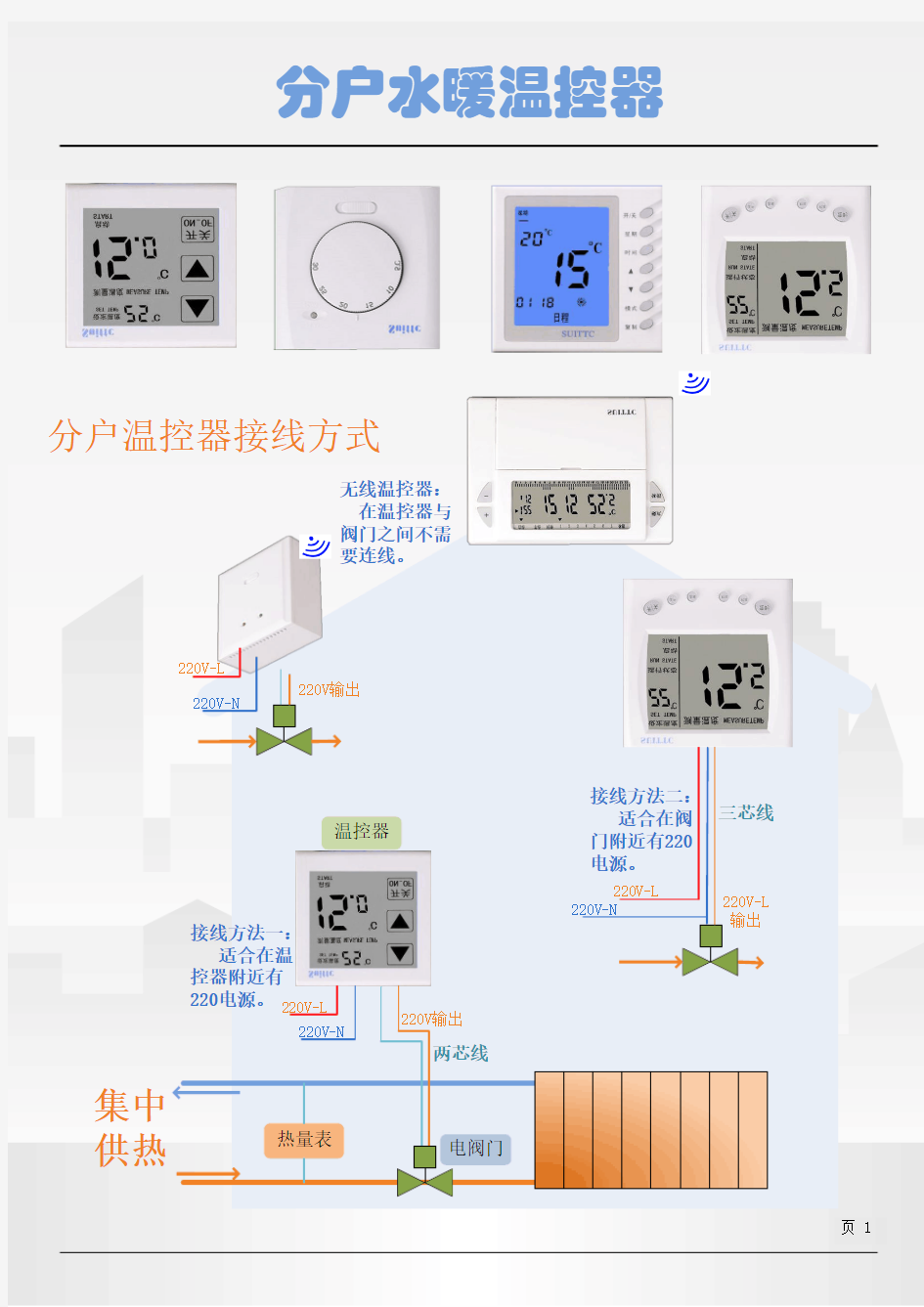 水暖温控器接线图