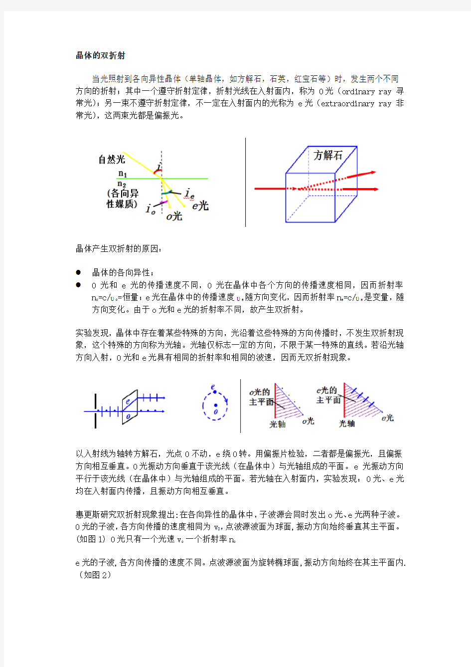 晶体的双折射