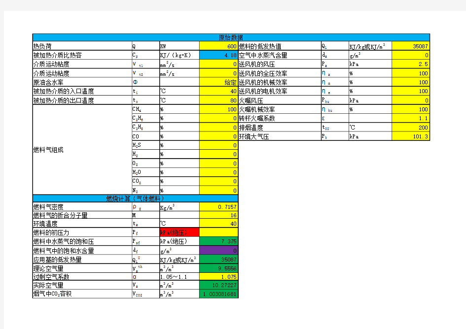 加热炉热力计算 终版2