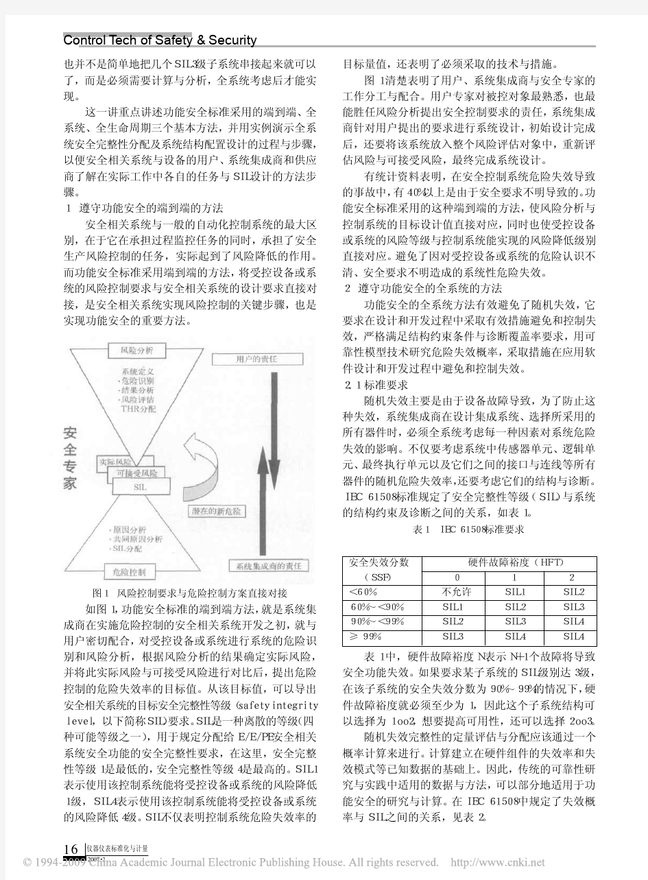 功能安全的基本方法