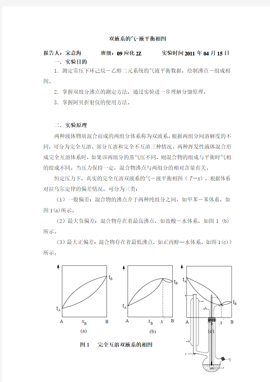 双液系气-液平衡相图(精)