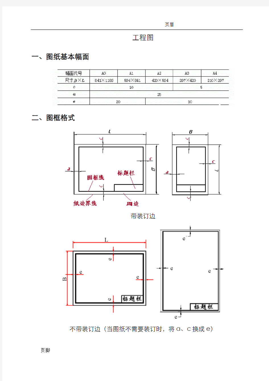 工程图-图纸尺寸