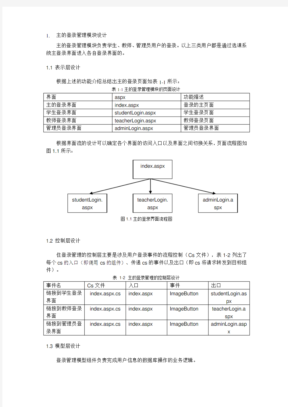 选课系统模块设计